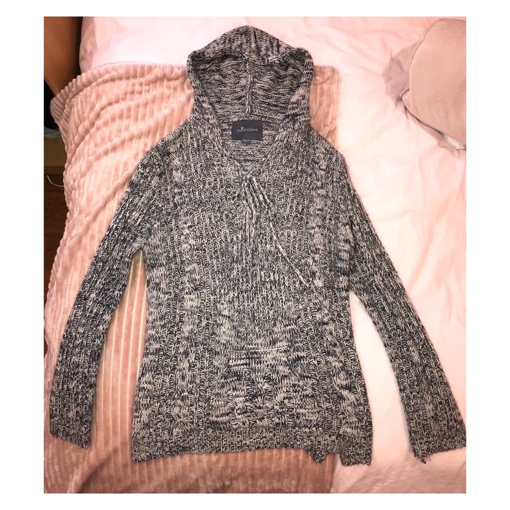 Paper Crane Knit Hoodie/Sweater